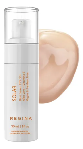 Base Serum Protector Solar Fps 50+ Regina Con Aloe Vera Tono 01 Medio