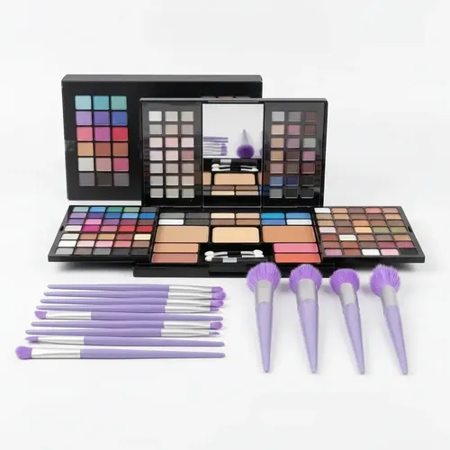 Set Maquillaje Paleta De 88 Tonos Con Brochas Surtidas