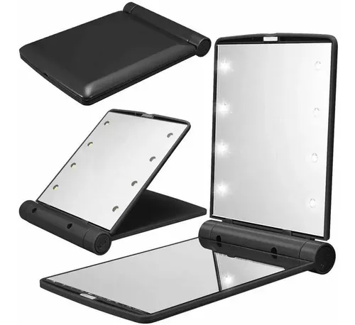 Espejo Luz Led Portatil Maquillaje Iluminacion Cartera