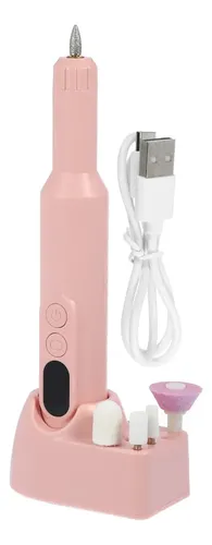 Lima De Uñas Eléctrica Kit Manicura Pedicura Rosado –
