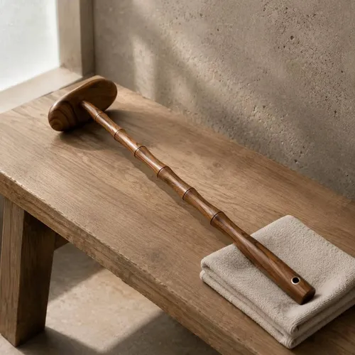 Herramienta Gua Sha De Uso Personal Palosanto Latón Largo