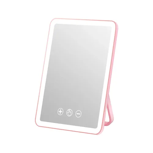 Espejo De Maquillaje Plegable Portátil De Alta Definición Con Luz Incorporada