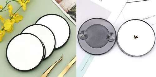 Espejo 3x Aumento / 2 Pzas Con Ventosas / Maquillaje