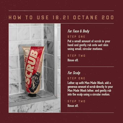 Exfoliante 18.21 Man Made Octane 200 Para Rostro, Cuerpo Y C