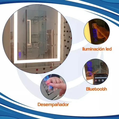 Espejo Led Bluetooth Multidimensional 120×90 Cm Hafele