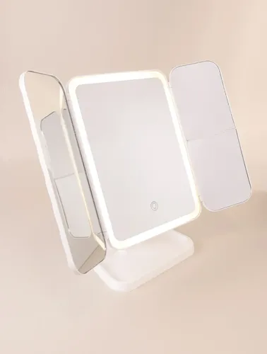 Espejo Triple Led Luz Ajustable Uso Personal Morph