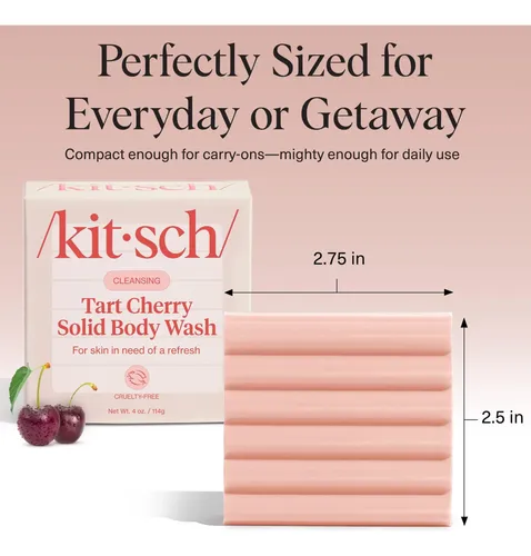 Jabón Corporal Kitsch Cereza 113g Limpieza Refrescante