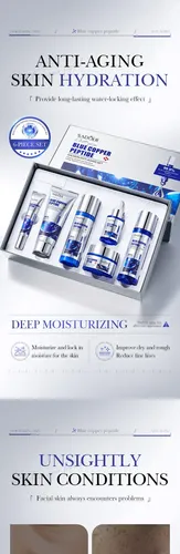 Aset De Cuidado De La Piel Antiarrugas Blue Copper Peptide