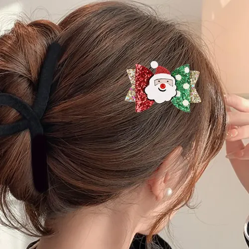 Lazos Navideños Para El Cabello, Accesorios Papá Noel