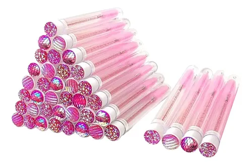 Q 40x Rímel Desechable Cepillo Rímel Varitas Tubo Rosa A