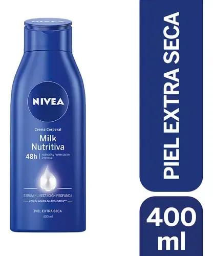 Crema Corporal Nivea Milk Nutritiva Piel Extra Seca 400ml