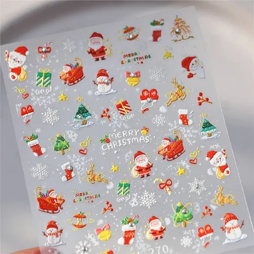 Pegatinas Navideñas 3d Para Uñas