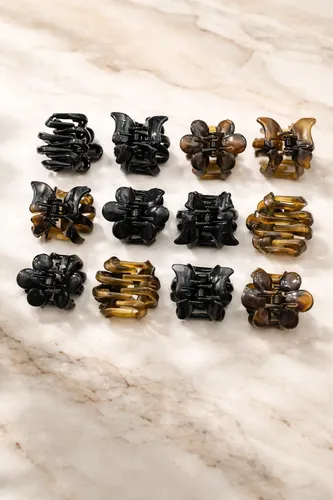 Pack X12 Mini Broches Para El Pelo Hebillas