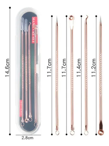 Juego De Clips Para Acné De Acero Inoxidable De 4 Piezas