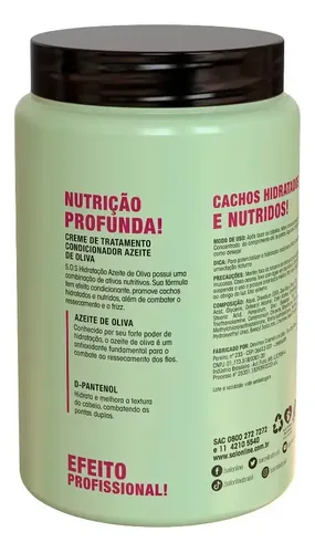 Salon Line Sos Hidratación Mascara Hidratante Oliva X 1kg