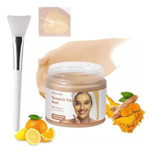 Mascarilla Facial Con Arcilla Y Cúrcuma Y Vitamina C De Ik,