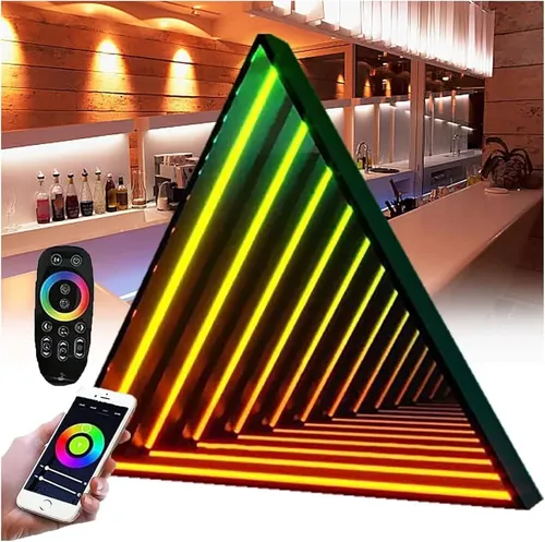 Luz Led Espejo Infinito 3d Rgb Para Dormitorio 30cm