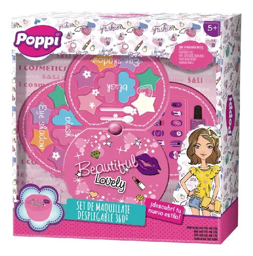 Set Maquillaje Con Uñas Desplegable Poppi S22058