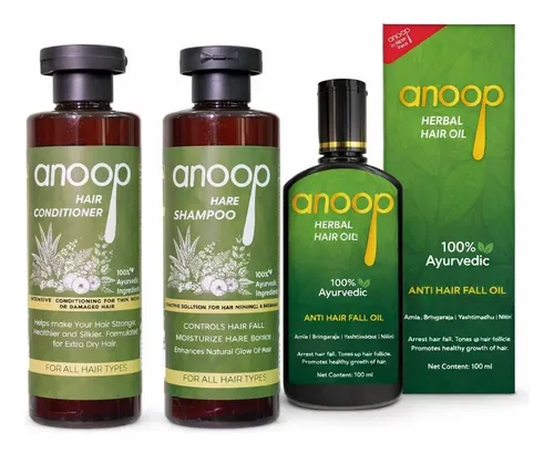 Aceite Para Cabello Anoop Herbal 100ml Ayurvédico