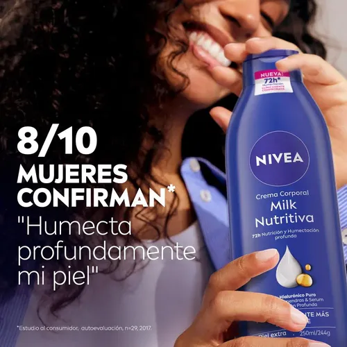 Crema Corporal Hidratante Nivea Milk Nutritiva Piel Seca