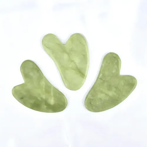 Masajeador Facial Guasha Jade Marca Baibao Rosto X10 Verde