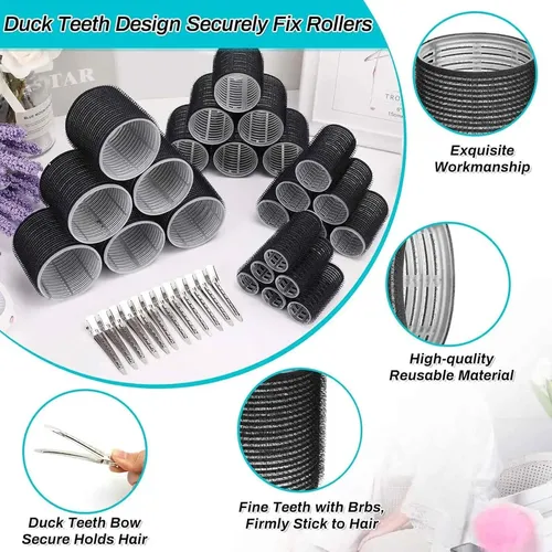 Juego De Rulos Para Cabello Selizo 36 Piezas Negro