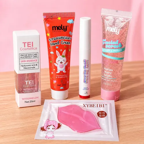 Kit Skincare Completo Con Exfoliante+lip Oil+ Serum Mely
