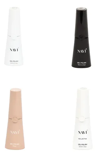 Kit X4 Esmaltes Semipermanentes Navi Clásicos 10 Ml