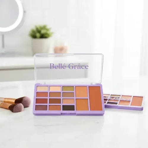Paleta Sombras De Ojos Iluminador Y Contorno Maquillaje Rostro 2 Veoquiero