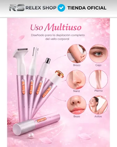 Depiladora Eléctrica Mujer 4 En 1 Usb Recargable