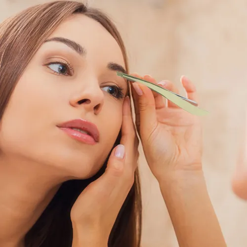 1 Juego De 6 Pinzas Para Cejas De Acero Inoxidable Con Forma