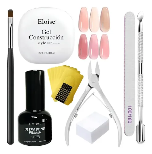 Kit Manicura Gel Uv Uñas Esculpidas Semipermanente Completo