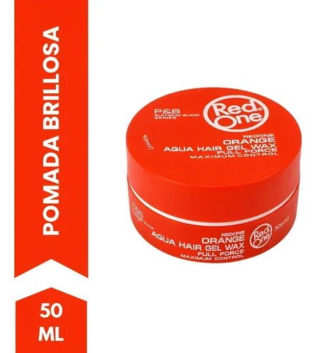 Red One Pomada Mini 50ml Naranja Aqua Barberia Maxima Fuerza