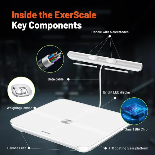 Balanza Digital Exerscale Imc Grasa 8 Electrodos Bluetooth