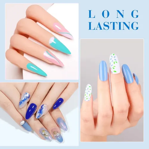 Set De Esmalte De Uñas En Gel Canni 6 Colores 9ml Azul