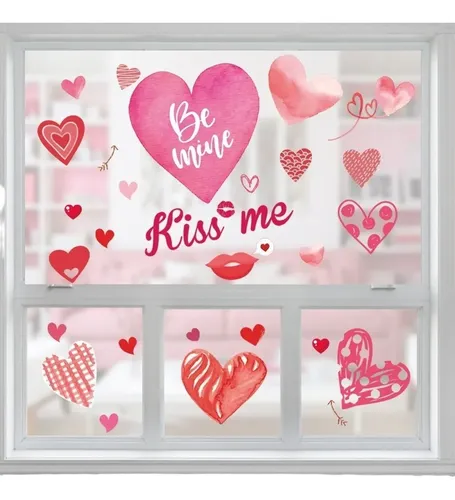 Adhesivos Con Ventana En Forma De Corazón, Reubicable