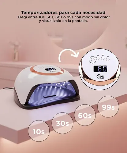 Cabina Para Uñas Esculpidas Gadnic 168 W Led Uv Profesional