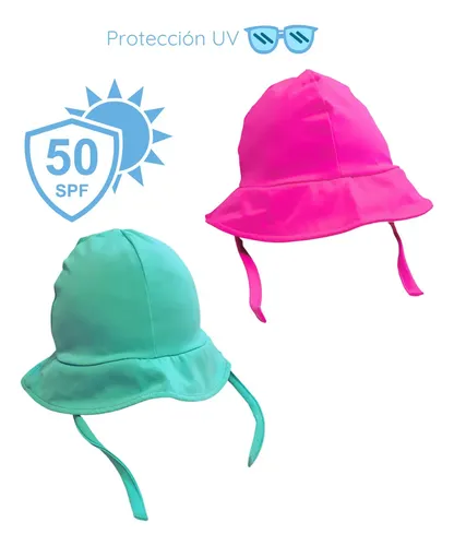 Gorro Bebe Piluso Con Filtro Solar Verano Uv50+ Color Verde Talle 0