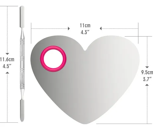 Paleta De Maquillaje Corazón Luxspire Acero Inoxidable