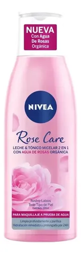 Leche Nivea Rose Care + Tonico Micelar 2 En 1 X 200 Ml