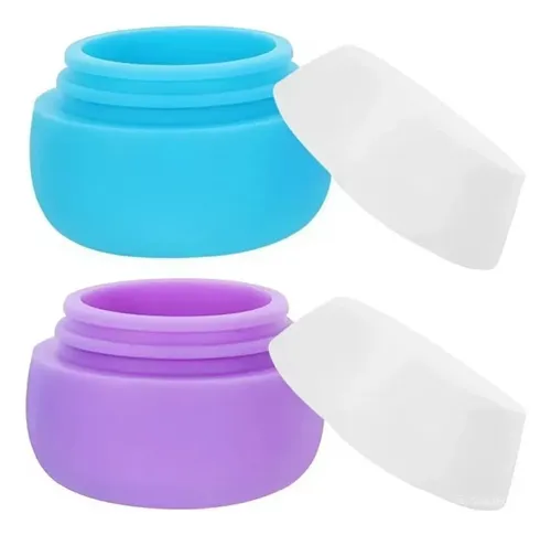 Set X4 Recipientes Silicona Pastillero Cremas Maquillajes