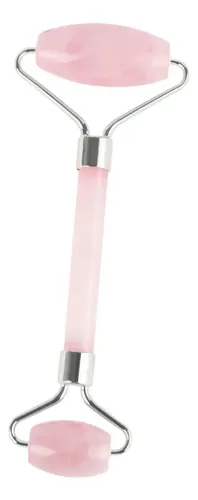 Rodillo Masajeador Facial Cuarzo Rosa Duga Gua Sha D541 Rostro