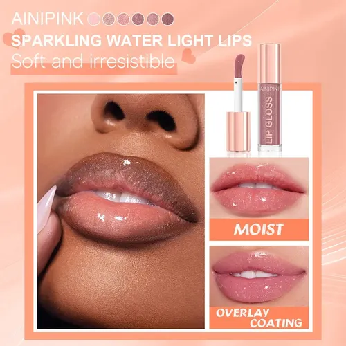 Brillo Labial Ainipink Resistente Al Agua Y Al Sudor