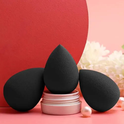 Set 5 Esponjas Maquillaje Negra Sin Látex