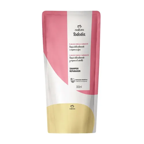 Repuesto Shampoo Reparador Natura Tododia Flor De Cereza Y Aguacate 300 Ml