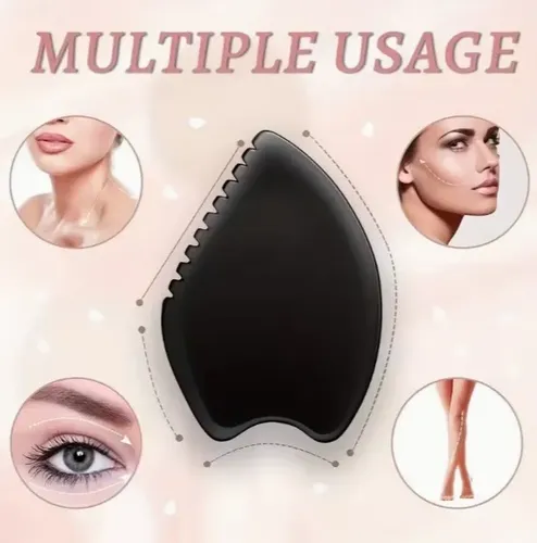 Juego De Tablas Black Jade Gua Sha Con Bolsa De