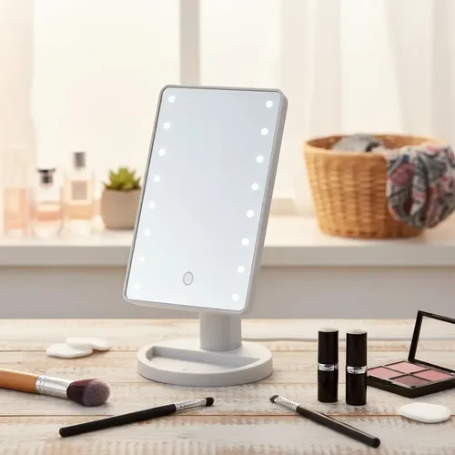 Espejo Maquillaje 16 Luces Led  Touch Rotacion 360° Usb