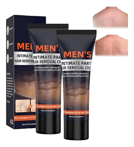 Crema Depiladora Íntima Para Hombres, No Pain, Segura,