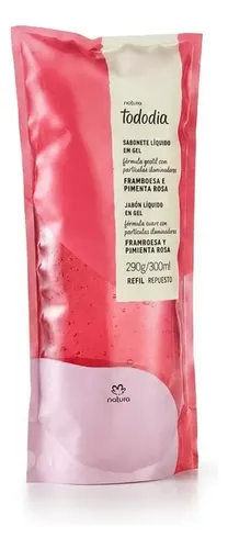 Repuesto Jabón Líquido Natura Frambuesa Pimienta Rosa 300ml.