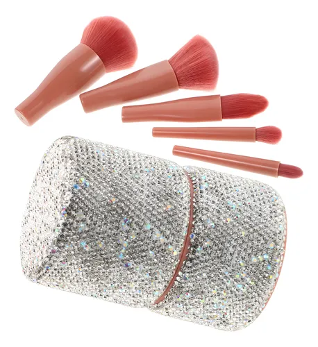 Juego De Brochas De Maquillaje Con Diamantes De Imitación